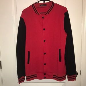 Red and black sweater